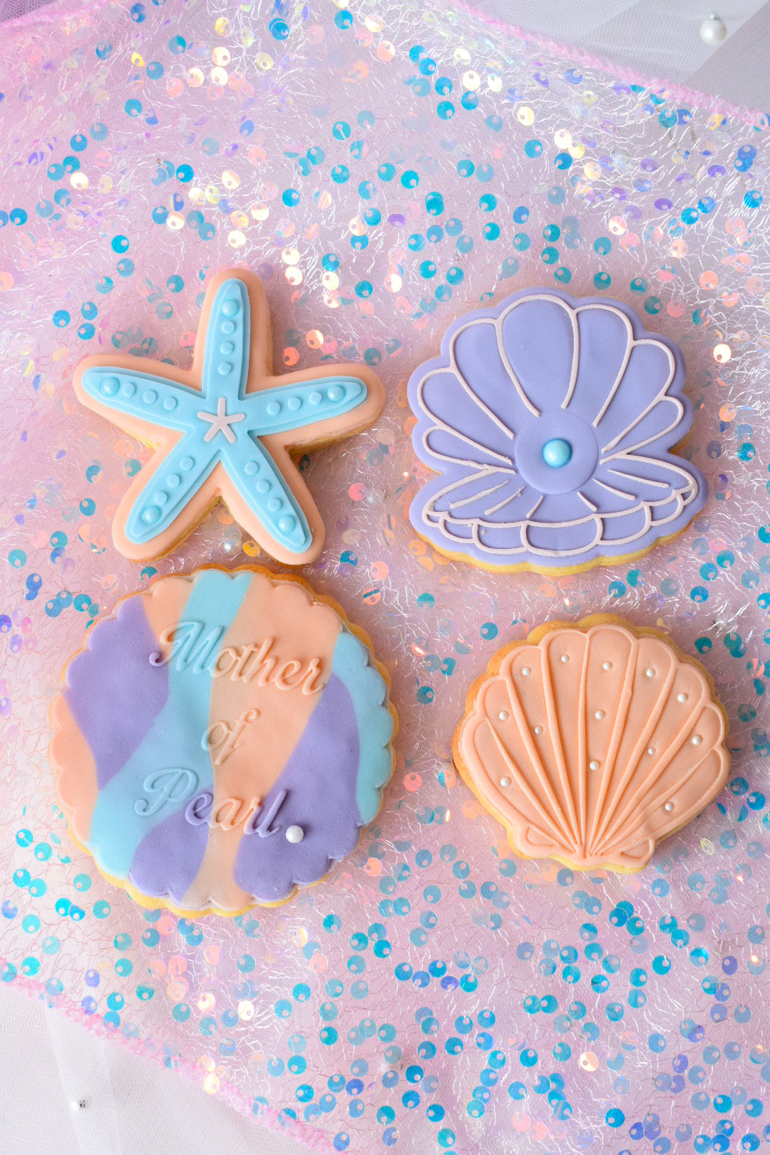 Mother of Pearl Sugar Cookies - 4 Pack
