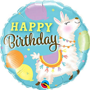 Llama Happy Birthday Helium Balloon